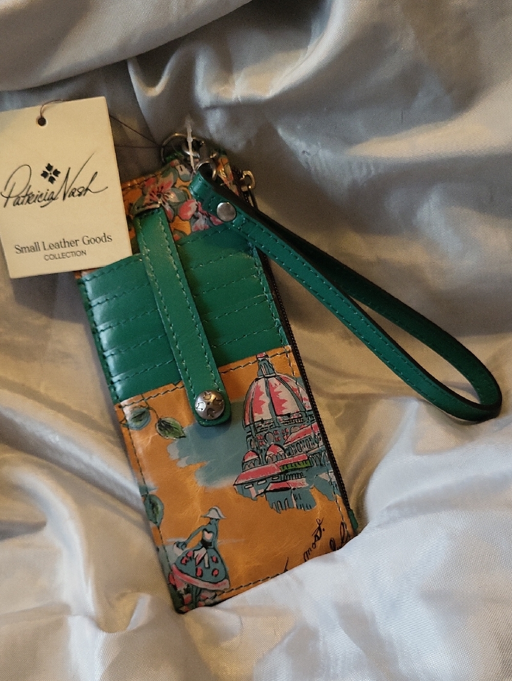 Patricia Nash Alanna Leather Wristlet Credit Card Case Bnwt Ha